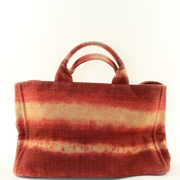 Prada Rare Striped Ombre Tie Dye Canapa Tote 1PR1226K - Picture 10 of 11